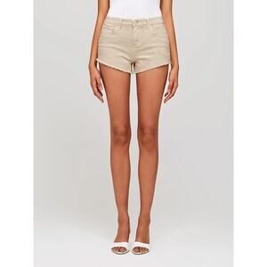 L'Agence Cream Audrey Shorts 25 Mid Rise Vintage White